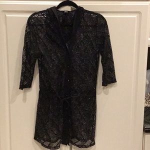 Club Z Collection Black & Silver Cover-Up